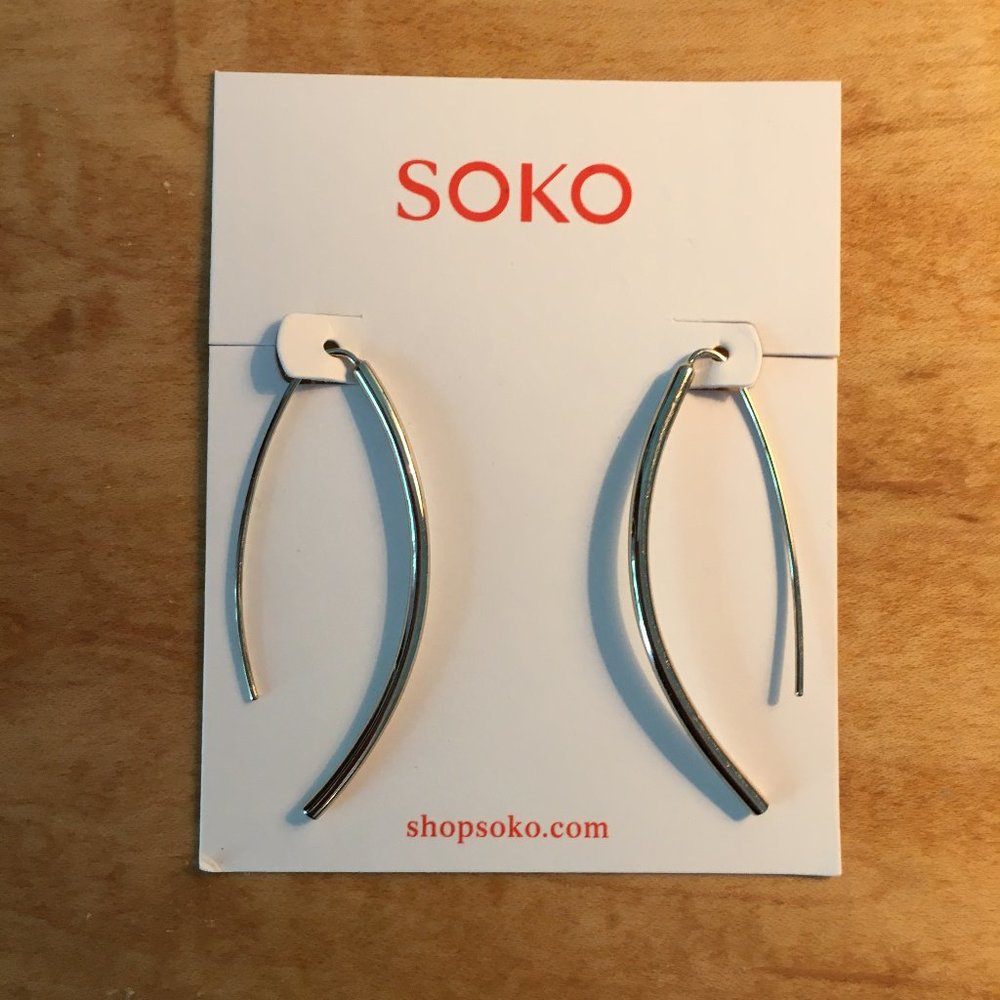 SOKO Silver Dangle Earrings